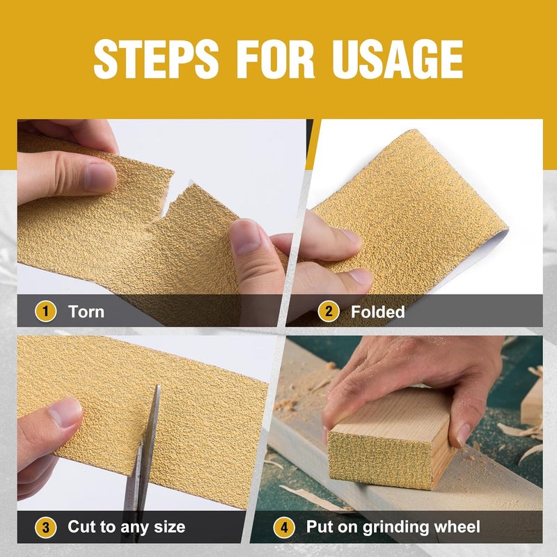 Shawya Longboard Sandpaper 220-Grit 2-3/4in x 20 Yards Self Adhesive Stickyback Sand Paper PSA Sandpaper Roll Aluminum Oxide Longboard Sand Paper PSA Sand Paper Rolls Sanding Sheet - Image 4